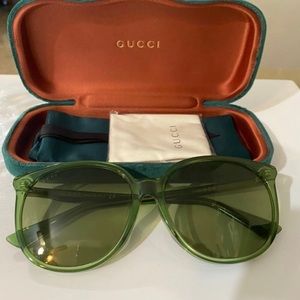 Gucci Olive Green Women's Sunglasses